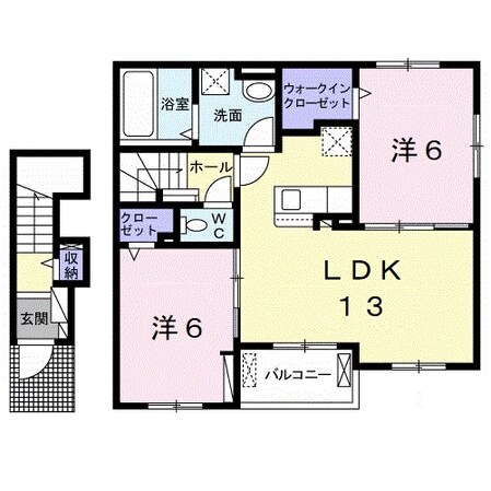 紀伊中ノ島駅 徒歩24分 2階の物件間取画像